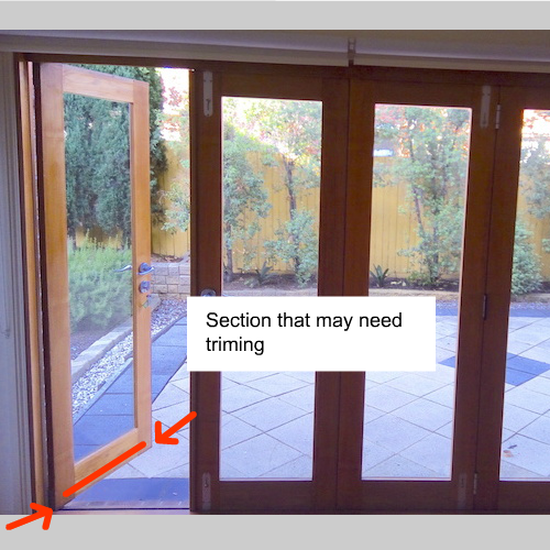 how to fix bifold door rubbing